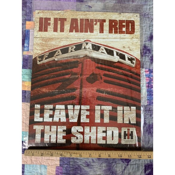 Farmall International Harvesters Metal 12.5x16 Sign Wall Decor Man Cave Garage - Picture 3 of 3